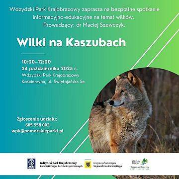 Wilki na Kaszubach - zaproszenie na spotkanie Grafika Wilki na Kaszubach - zaproszenie na spotkanie